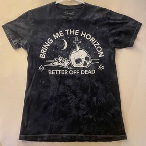 Bring Me The Horizon navy tye dye graphic tee